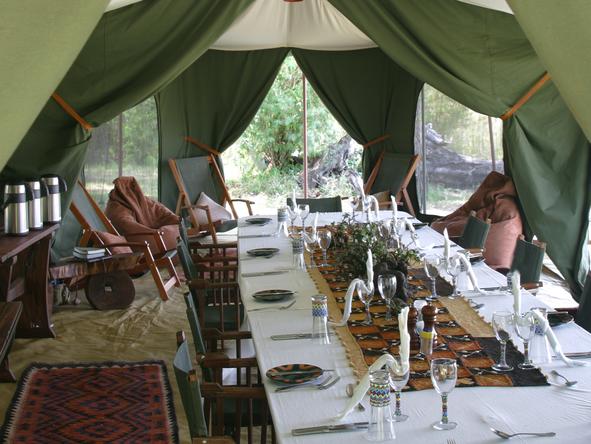 Salas Camp - dining in the masai mara